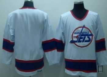 Men%27s Winnipeg Jets Customized White CCM Jersey